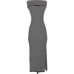 Chic Off-Shoulder Striped Maxi Dress